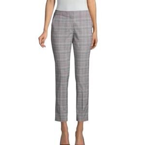 Hugo BOSS Womens Tacnes Plaid Check Stretch Tapered Multi Color Pants Size 6